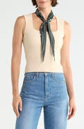 NORDSTROM RACK Eyelet Trim Skinny Scarf