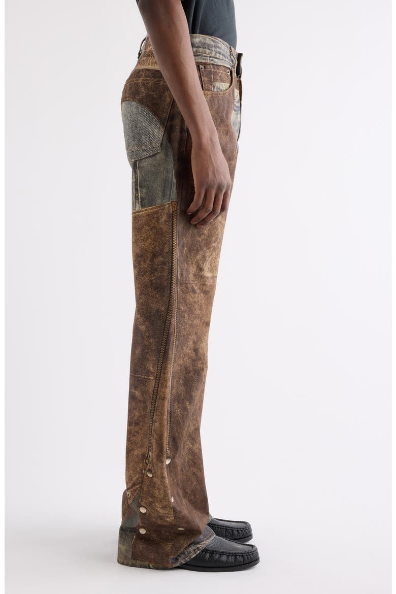 Regular Fit Chaps Trompe l'Oeil Jeans, Alternate, color, BLUE/ BROWN