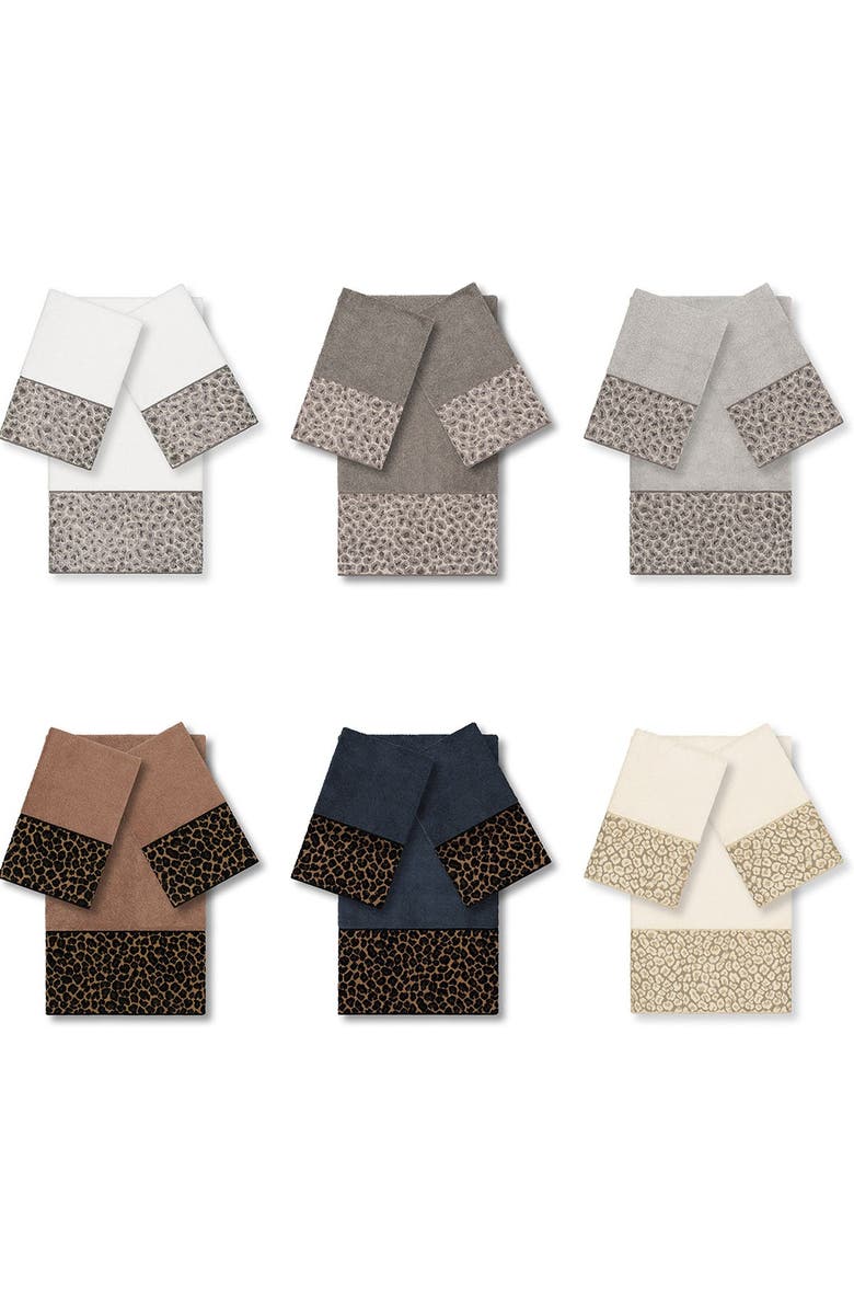 Linum Home Textiles Spots 3-Piece Embellished Towel - Cream, Alternate, color, Cream