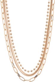 NORDSTROM RACK Assorted Layered Chain Necklace