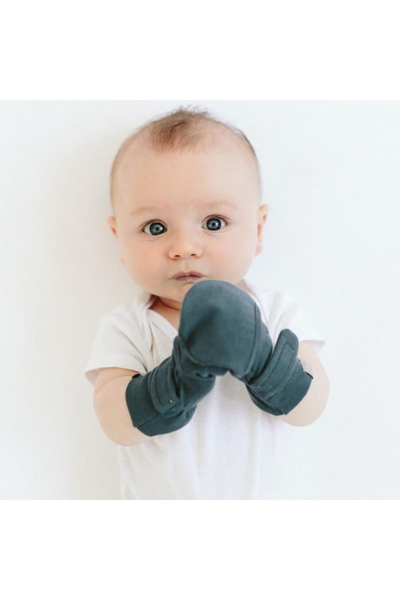 Stay On Baby Mitts, Alternate, color, Midnight