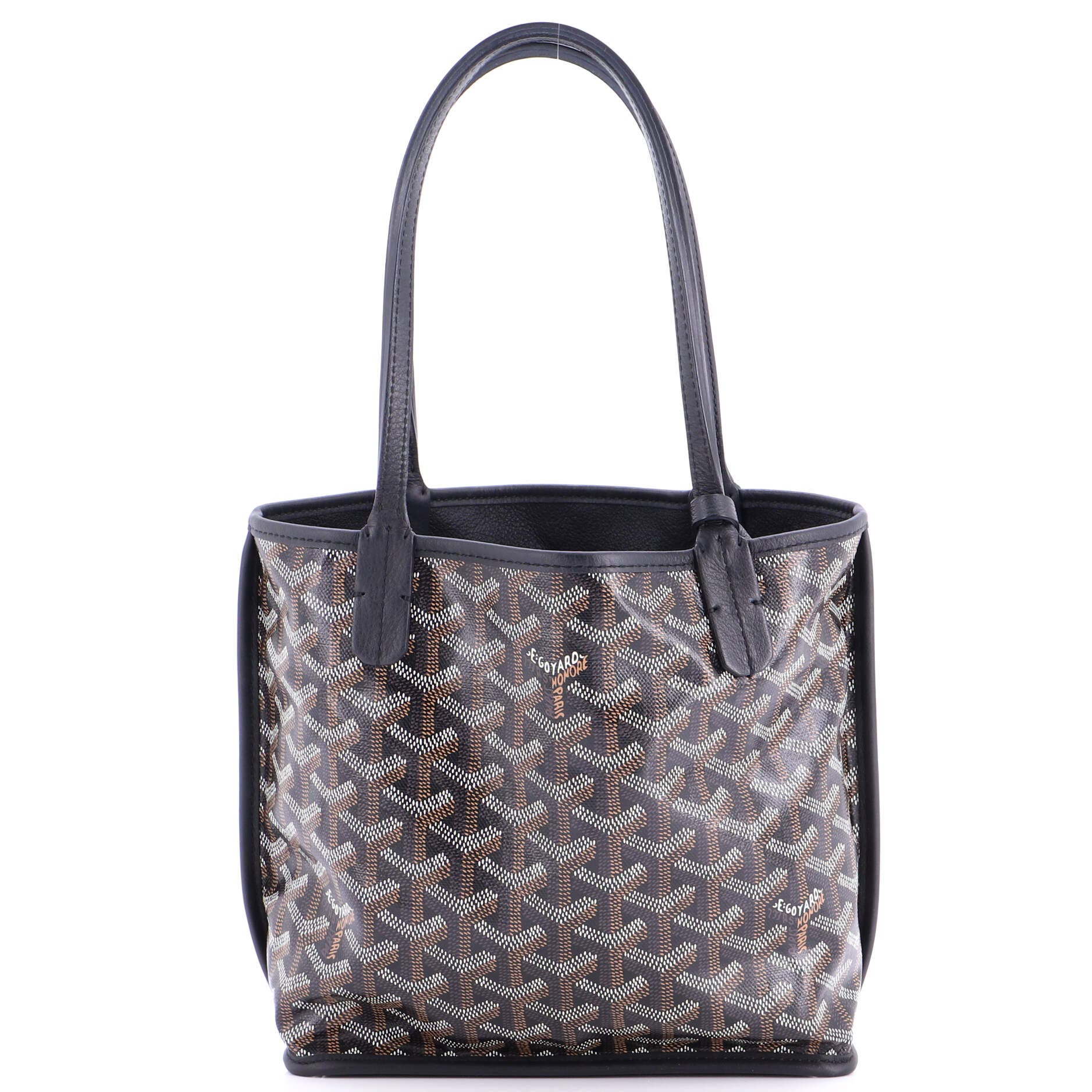 Pre-Owned Goyard Anjou Reversible Tote Coated Canvas Mini, Main, color, Blue