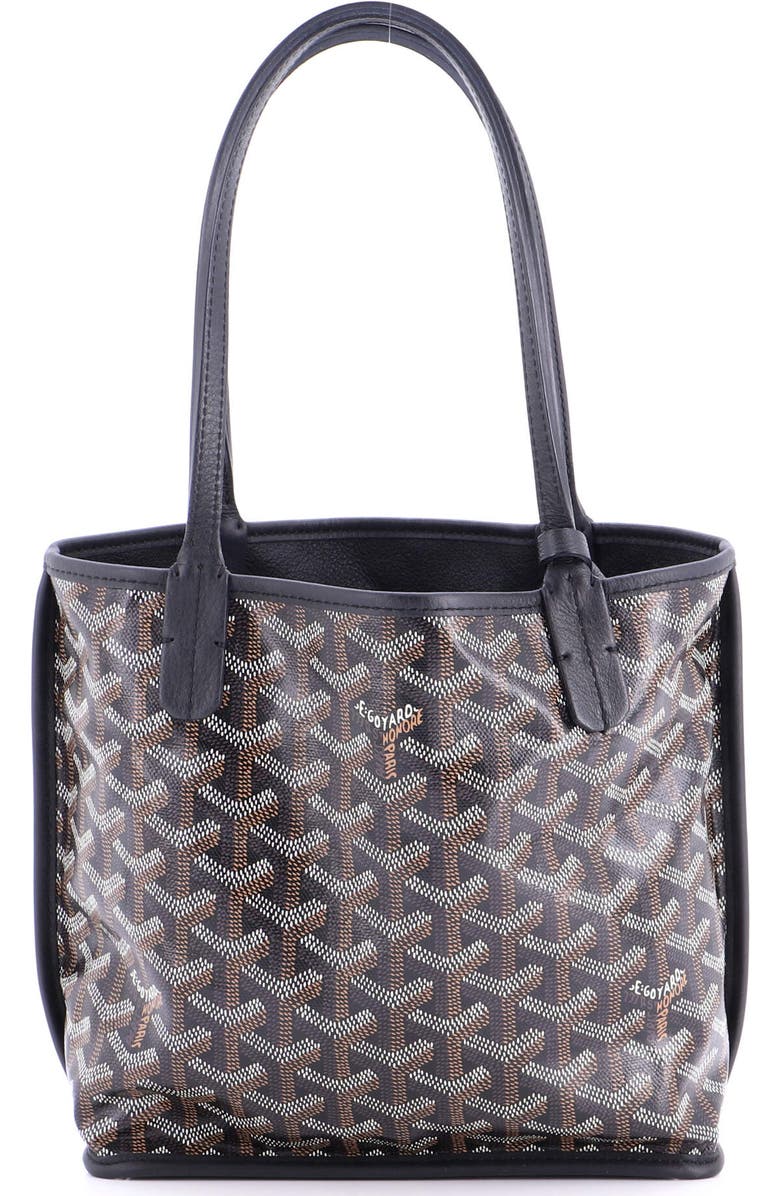 Pre-Owned Goyard Anjou Reversible Tote Coated Canvas Mini, Main, color, Blue