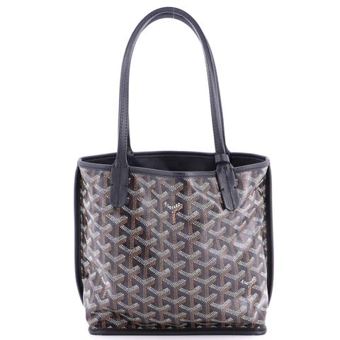 Anjou Reversible Tote Coated Canvas Mini