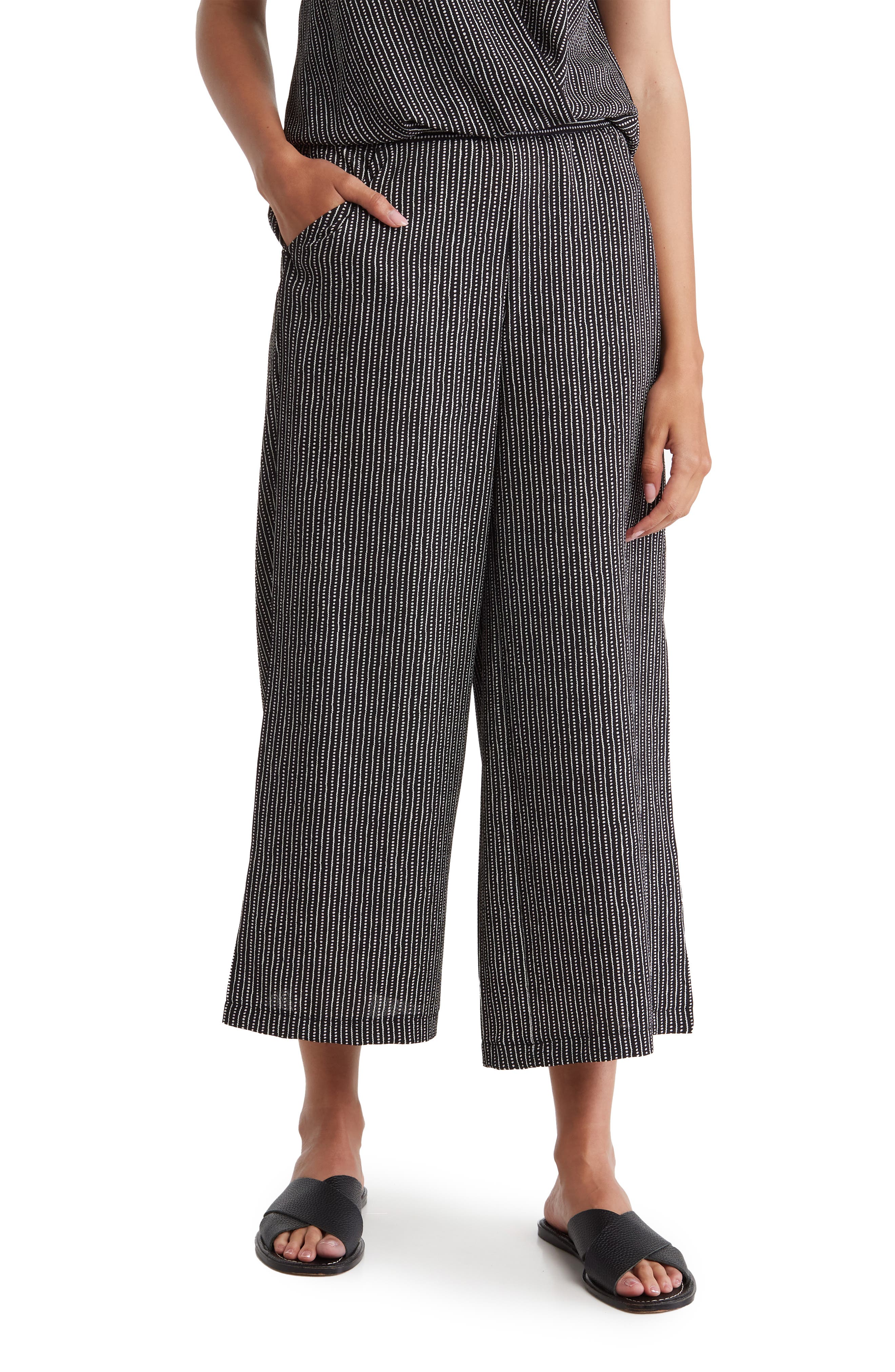 MAX STUDIO Pull-On Crop Wide Leg Pants