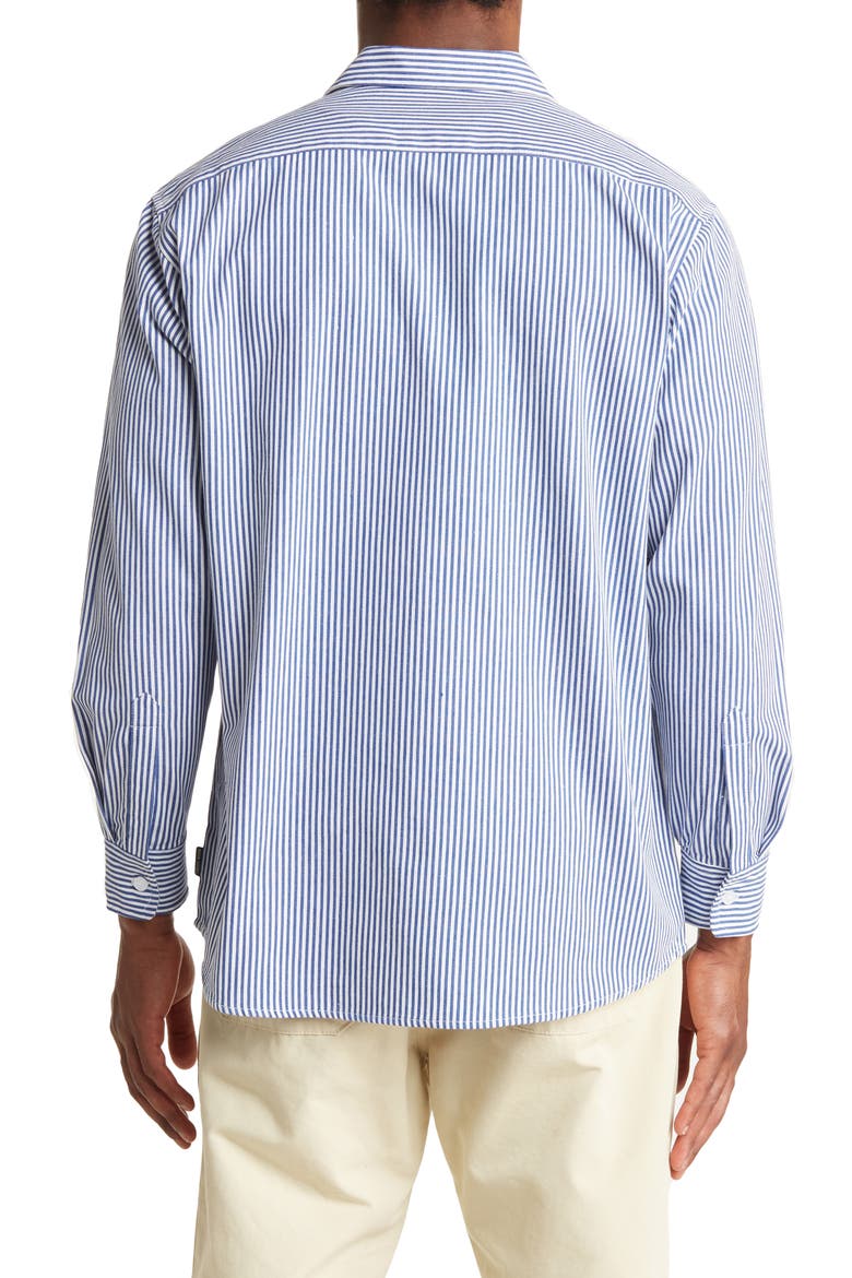 Oversize Work Shirt, Alternate, color, BLUE/ BLACK/ WHITE