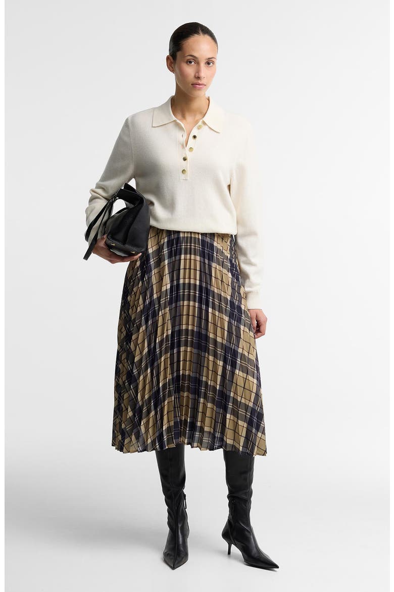 Ria Pleated Midi Skirt, Alternate, color, BIRCHWOOD TARTAN