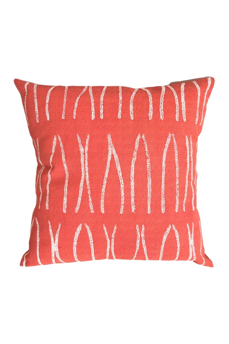 Sadza Lines Pillow Cover - Madagascar Coral 18', Main, color, Coral