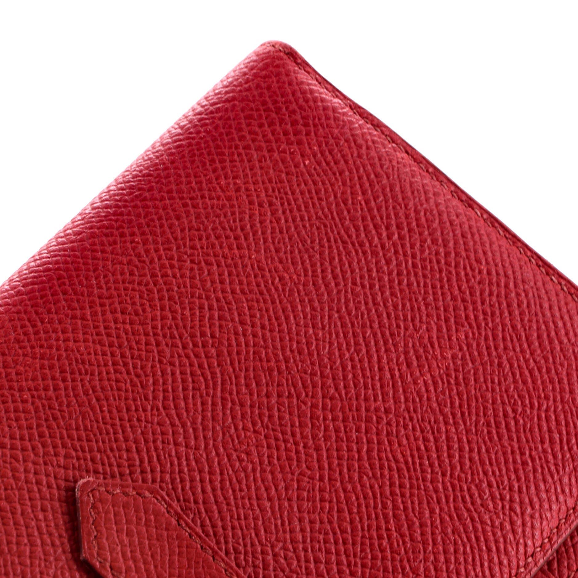 Pre-Owned Hermes Bearn Wallet Epsom Long, Alternate, color, Rubis