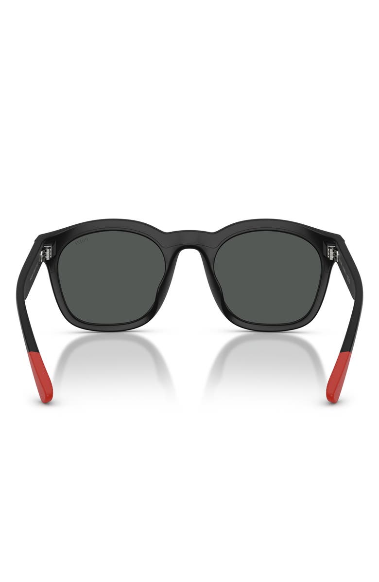 Polo Ralph Lauren 51mm Square Sunglasses, Alternate, color, Matte Black / Dark Grey