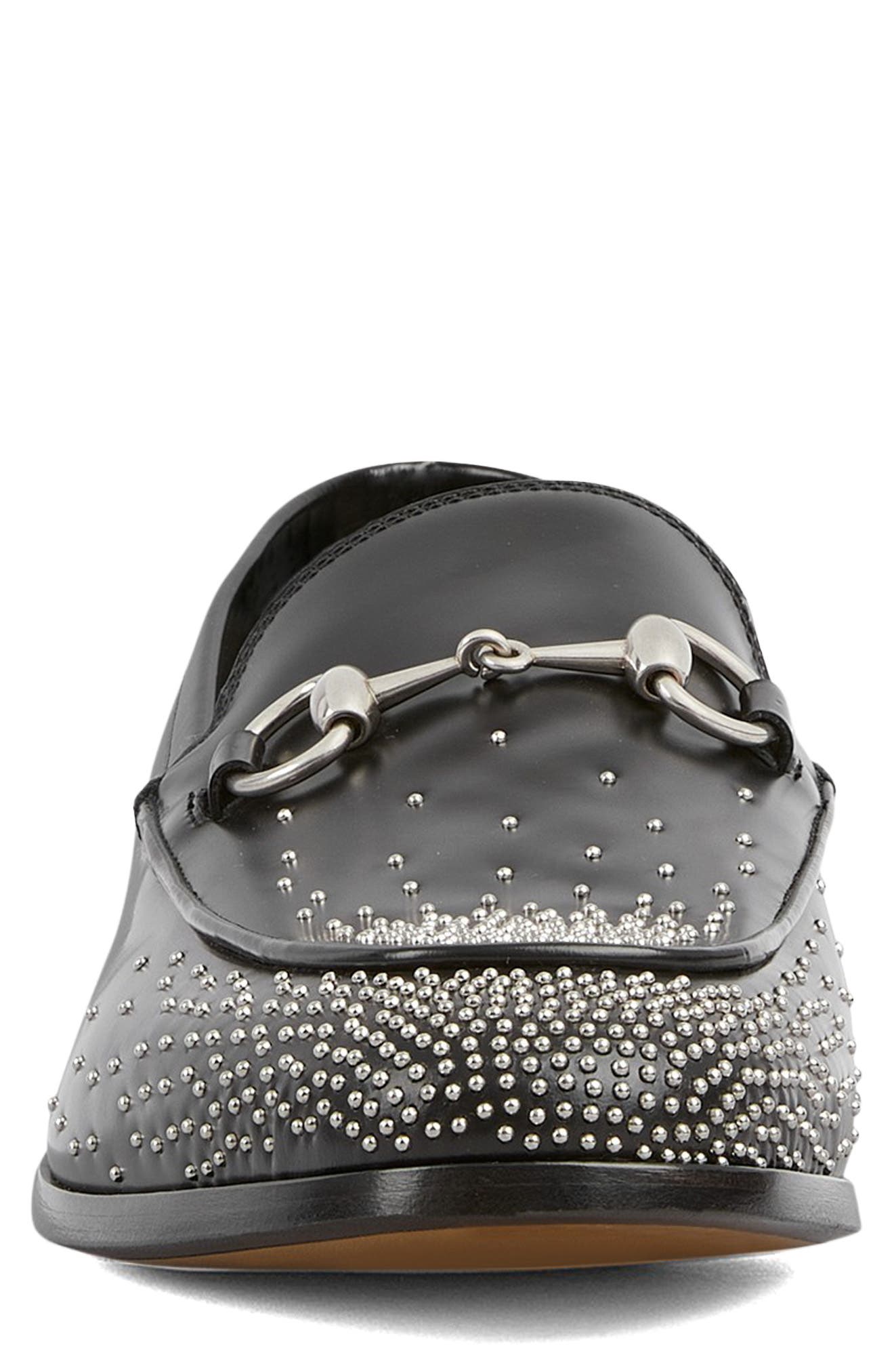 Gucci Next Studded Horsebit Loafer, Alternate, color, Black