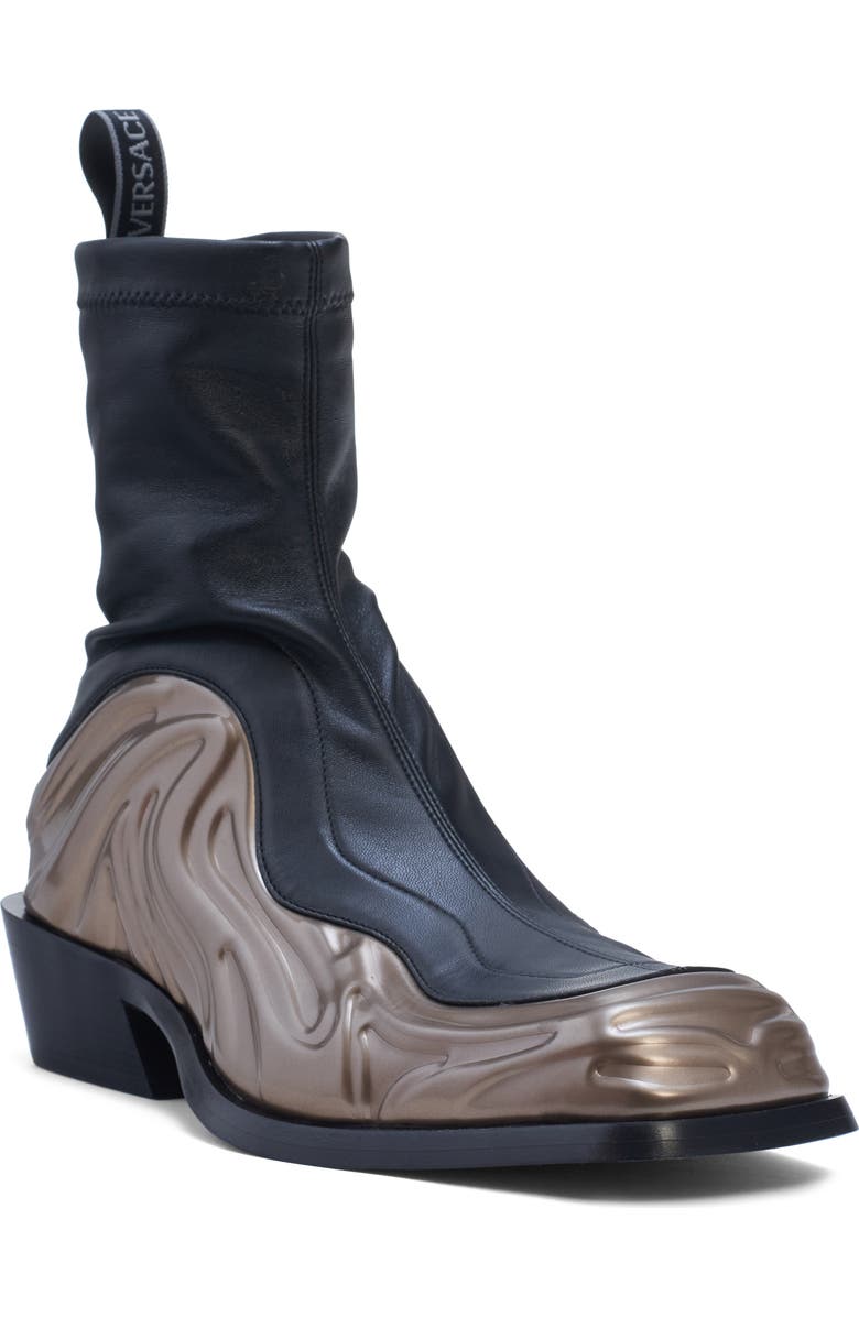 Versace Molded Foam Square Toe Boot, Main, color,
