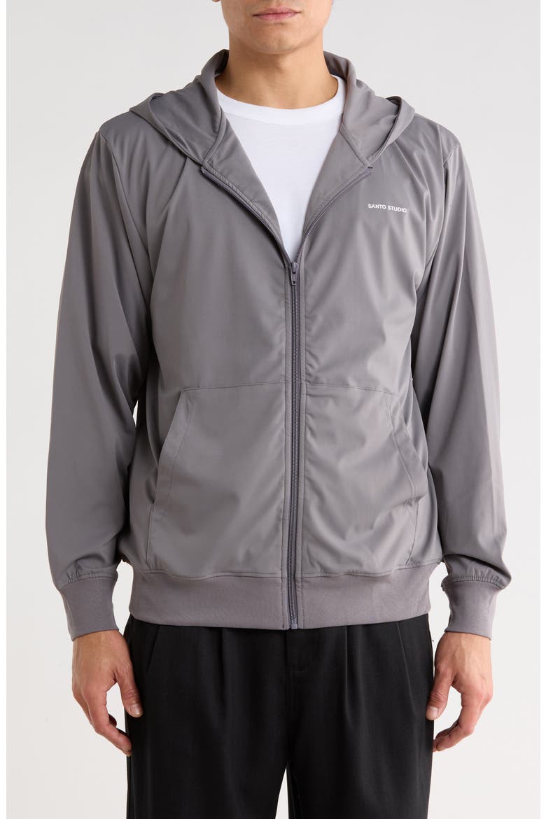Tempo Lite Zip Hoodie, Main, color, CROSSING GREY