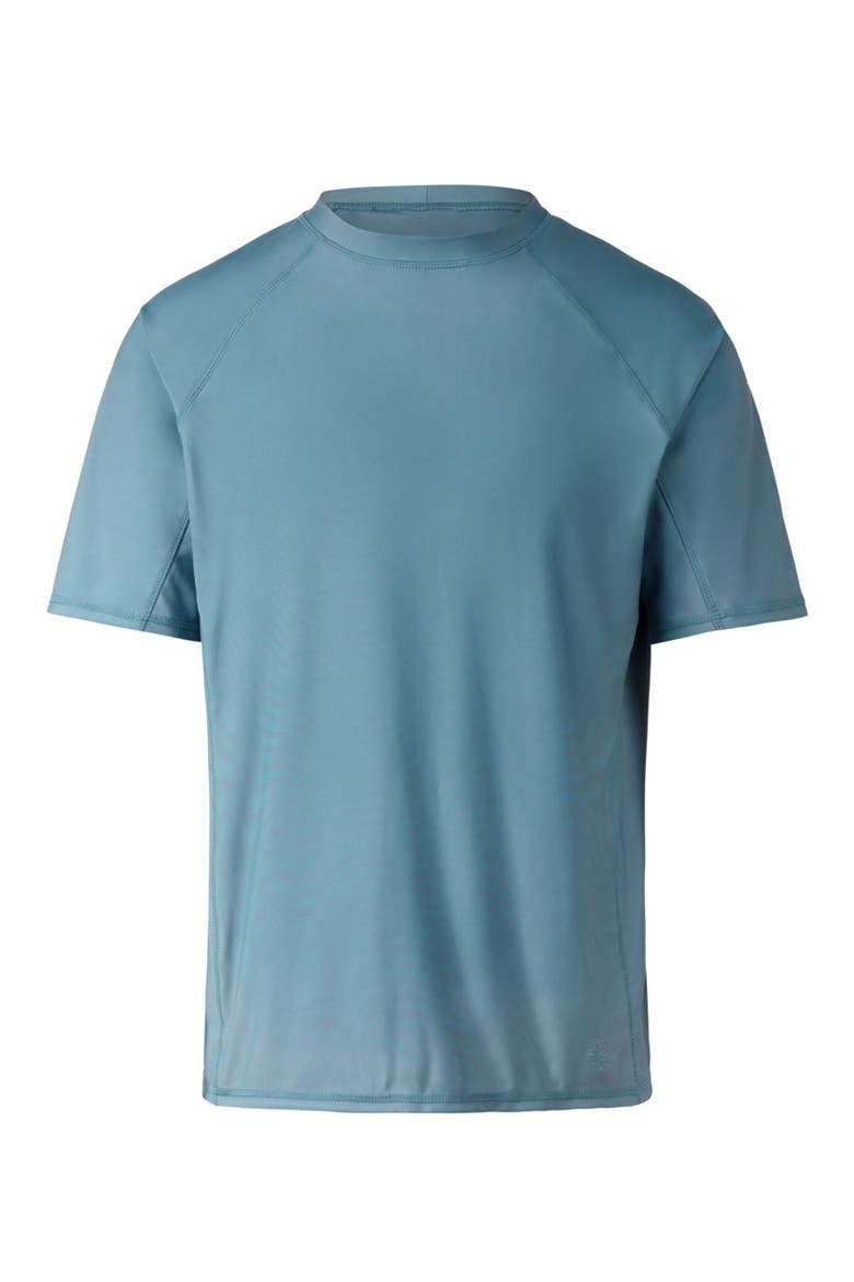 Short Sleeve Crew Sun & Swim Shirt, Main, color, Baltic