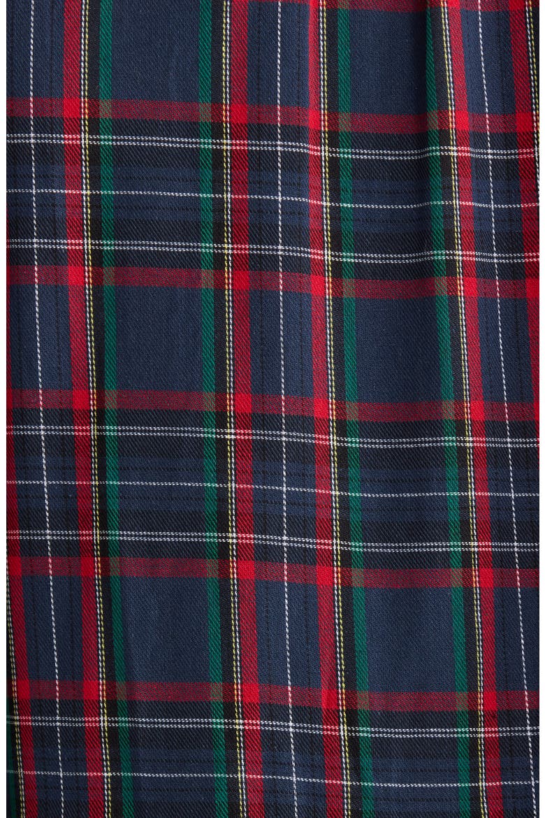Chapman Plaid Puff Sleeve Dress, Alternate, color, NAVY-MULTI