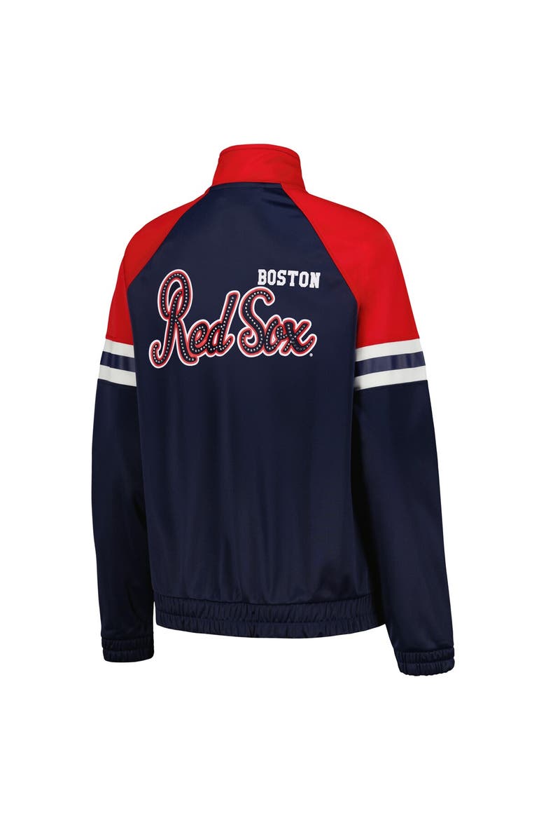 Women's G-III 4Her by Carl Banks Navy Boston Red Sox First Place Raglan Full-Zip Track Jacket, Alternate, color, Navy