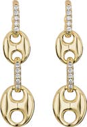 ATHRA LUXE Pavé Mariner Link Drop Earrings