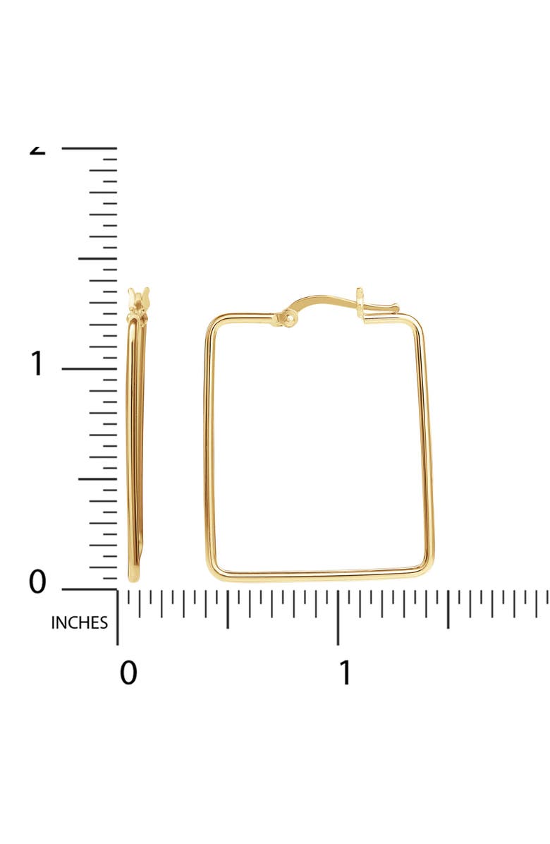 HOT SILVER Sterling Silver Yellow Flash Plated Hoop Earrings, Alternate, color, 