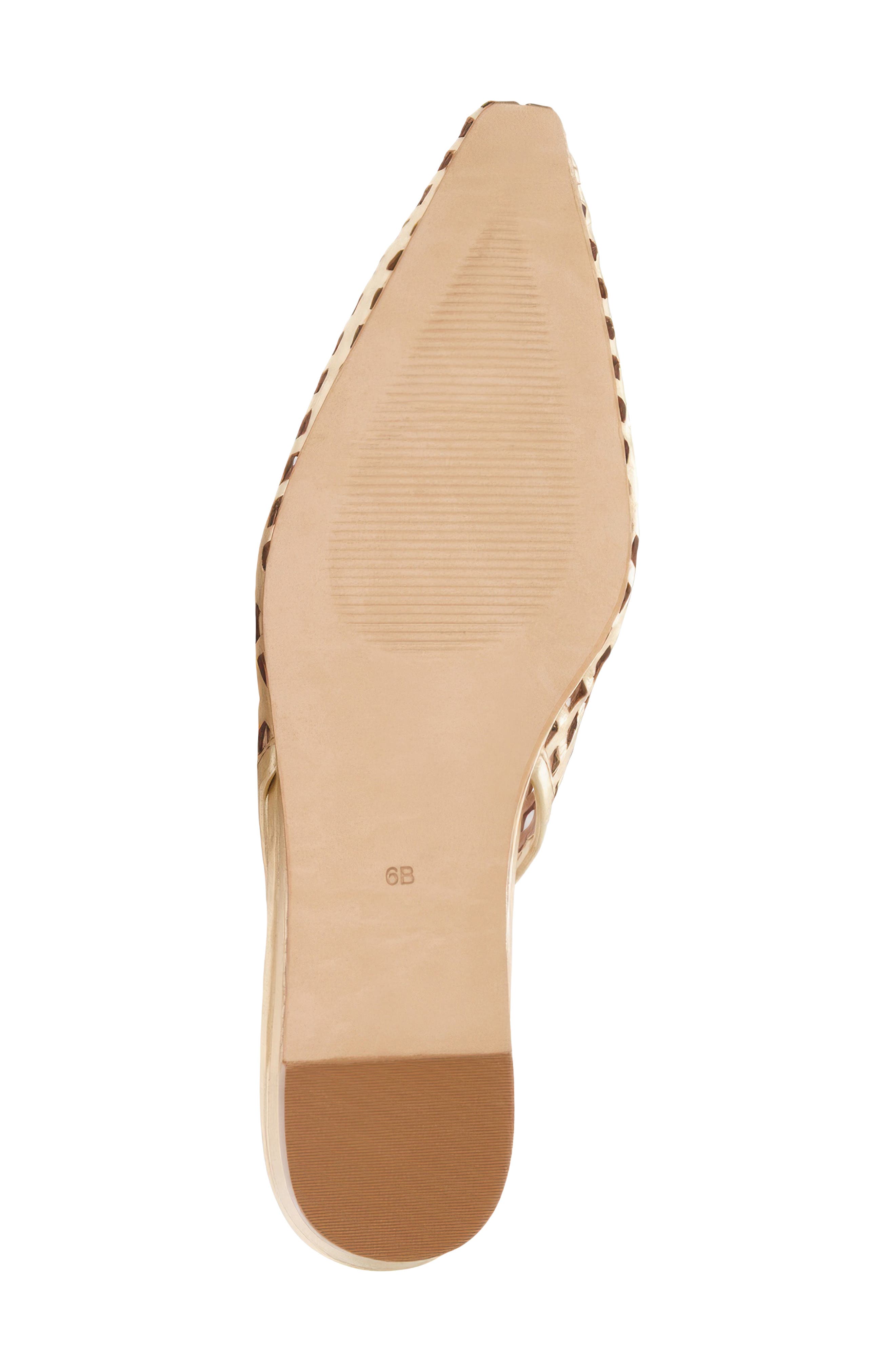 André Assous Brielle Pointed Toe Slingback Flat, Alternate, color, Platino