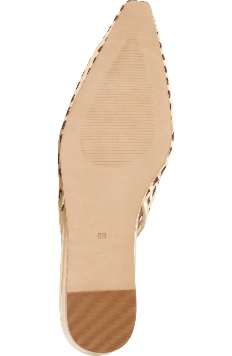 André Assous Brielle Pointed Toe Slingback Flat, Alternate, color, Platino