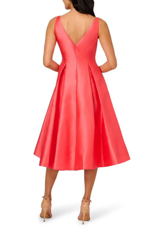 ADRIANNA PAPELL ADRIANNA PAPELL SLEEVELESS MIKADO FIT & FLARE MIDI DRESS