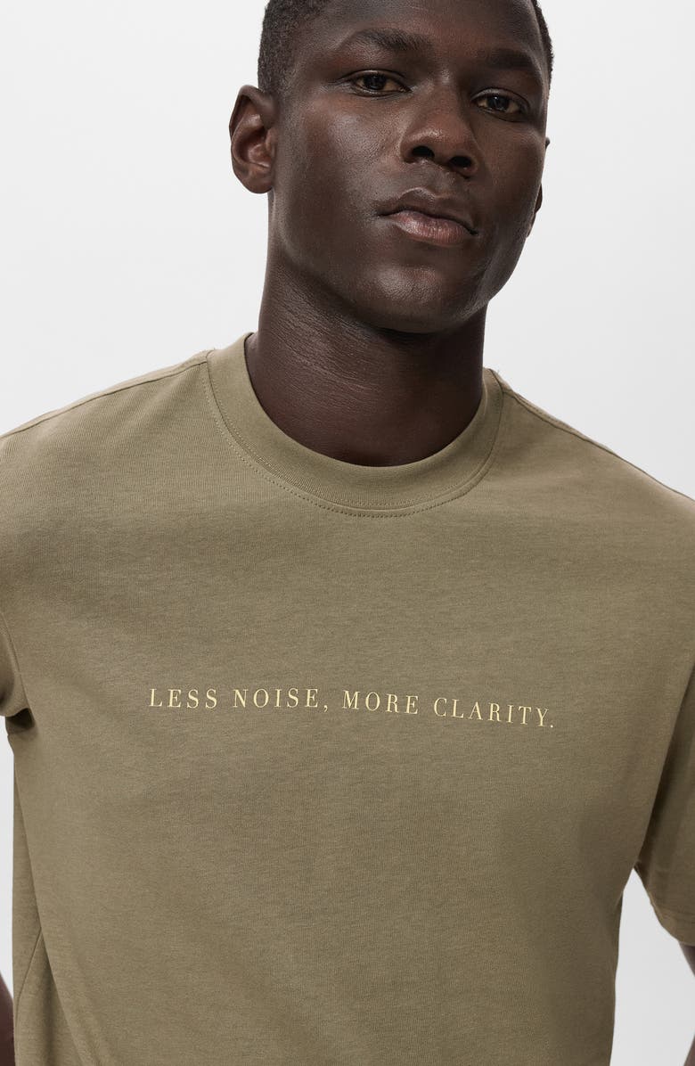 MANGO Cotton Graphic T-Shirt, Alternate, color, Dark Green