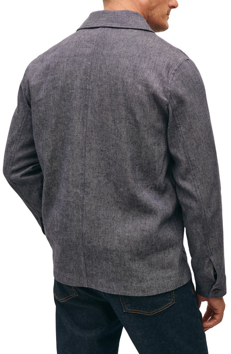 Brooks Brothers Linen & Cotton Chore Coat, Alternate, color, 