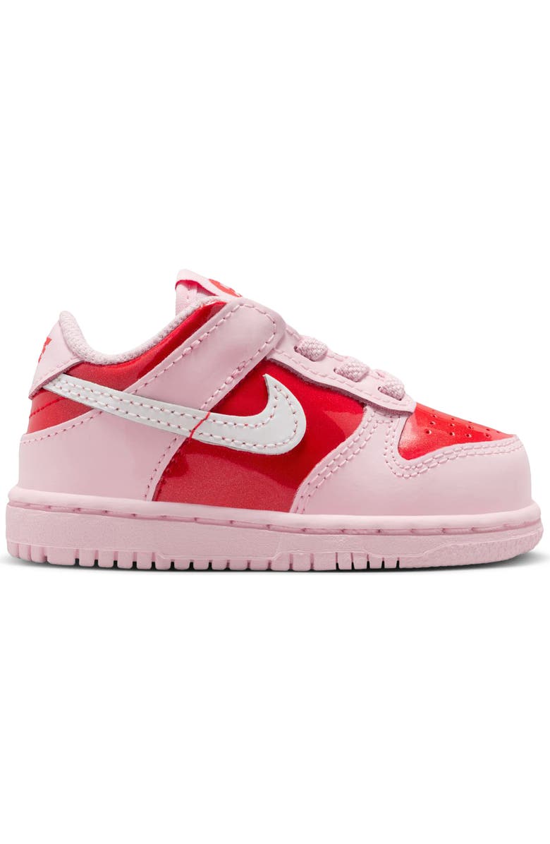 Nike Kids' Dunk Low Basketball Sneaker, Alternate, color, Pink Foam/White