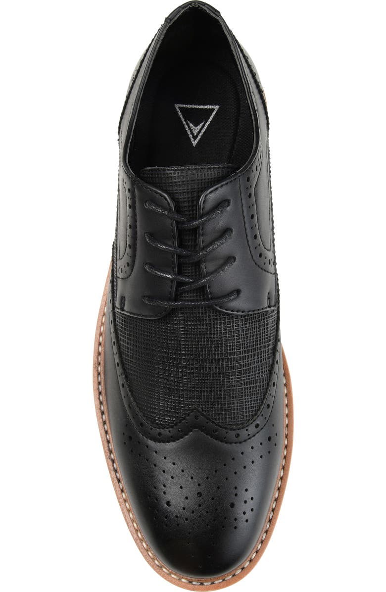 VANCE CO Warrick Wingtip Derby - Wide Width, Alternate, color, Black