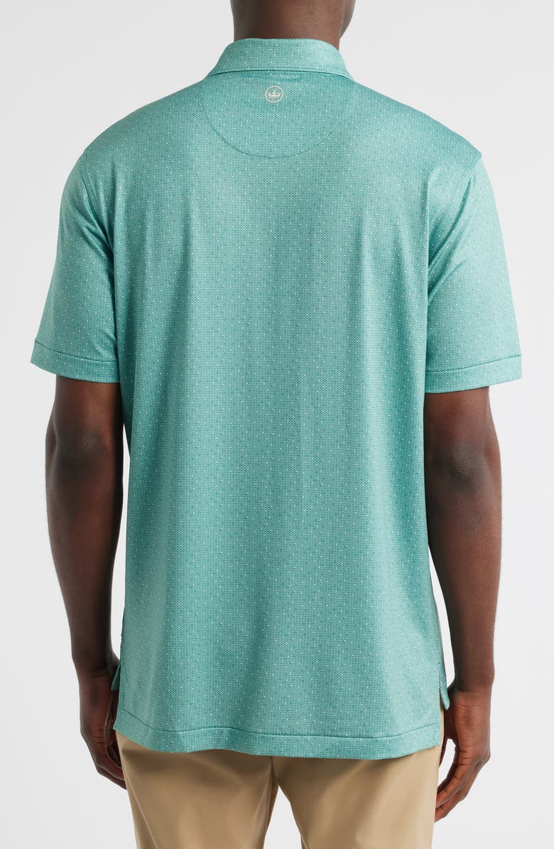 Peter Millar Dashwood Microprint Performance Jersey Polo, Alternate, color, Snow Pea