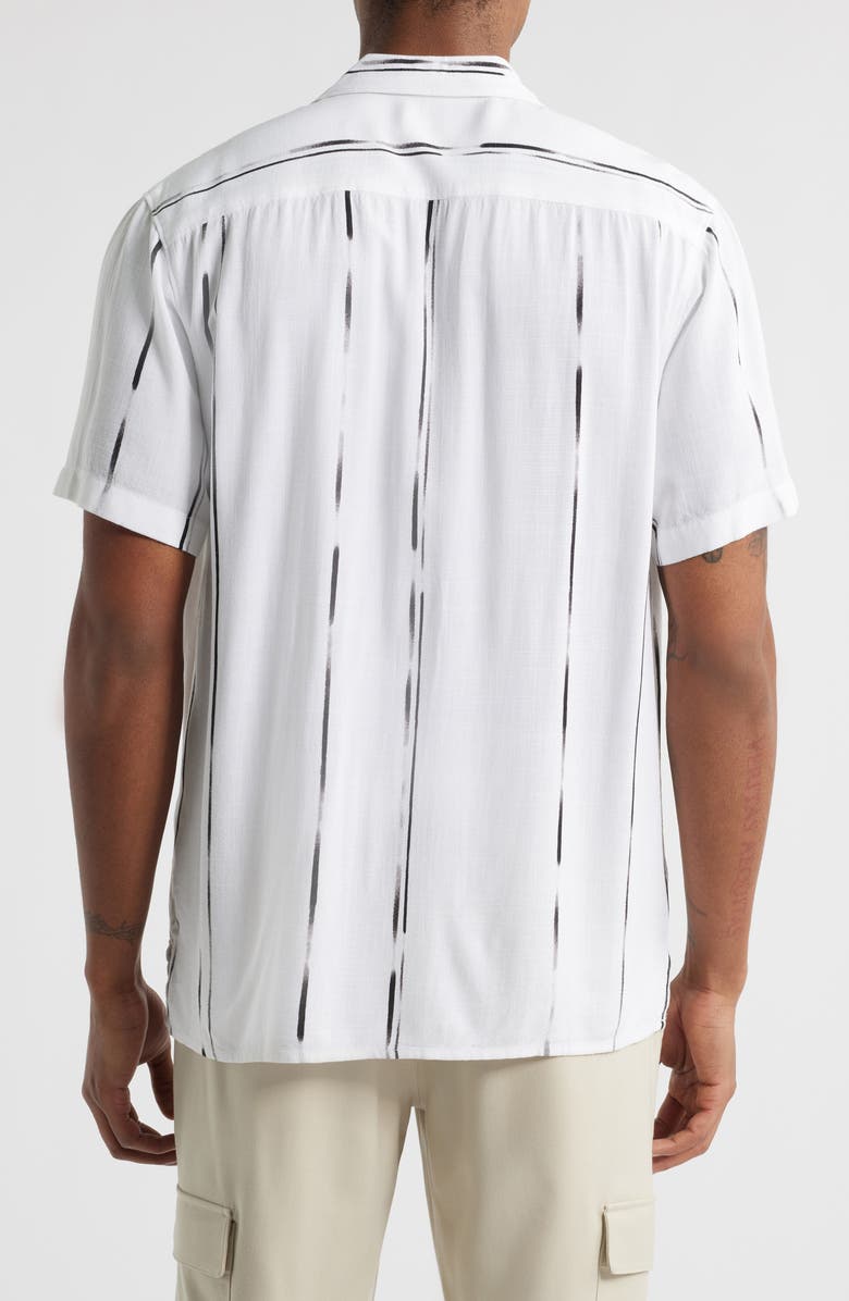 Open Edit Resort Lines Texture Camp Shirt, Alternate, color, White Sketched Lines