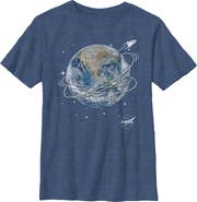 NASA Boy's NASA Space Shuttle Earth  Graphic T-Shirt