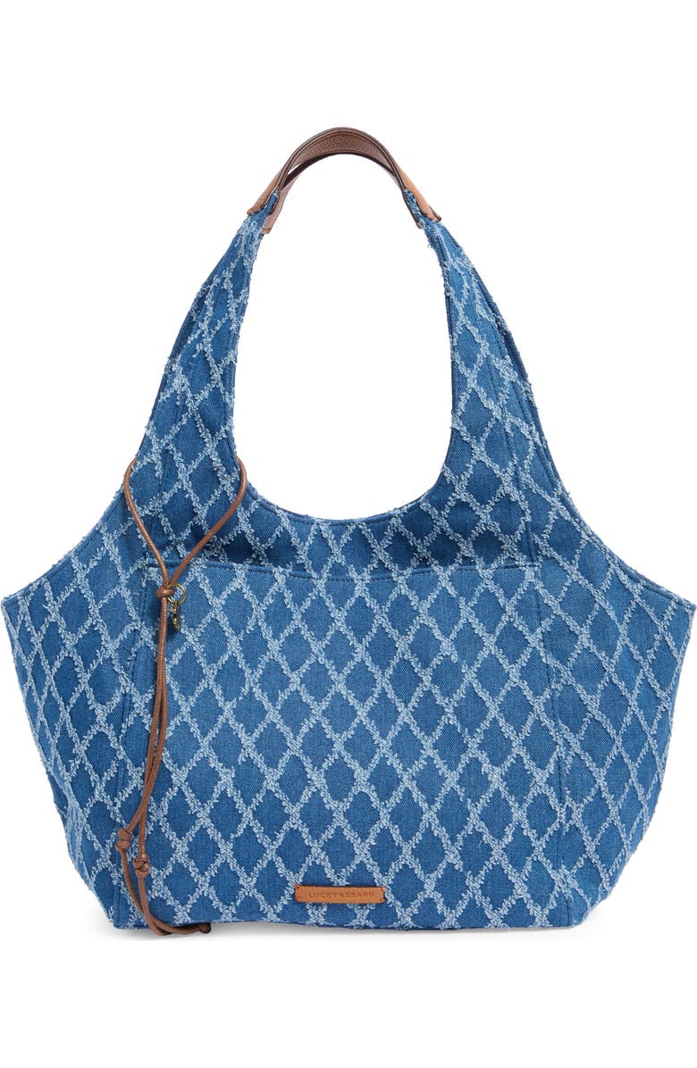 Lucky Brand Pria Canvas Tote Bag, Alternate, color, Diamond Denim