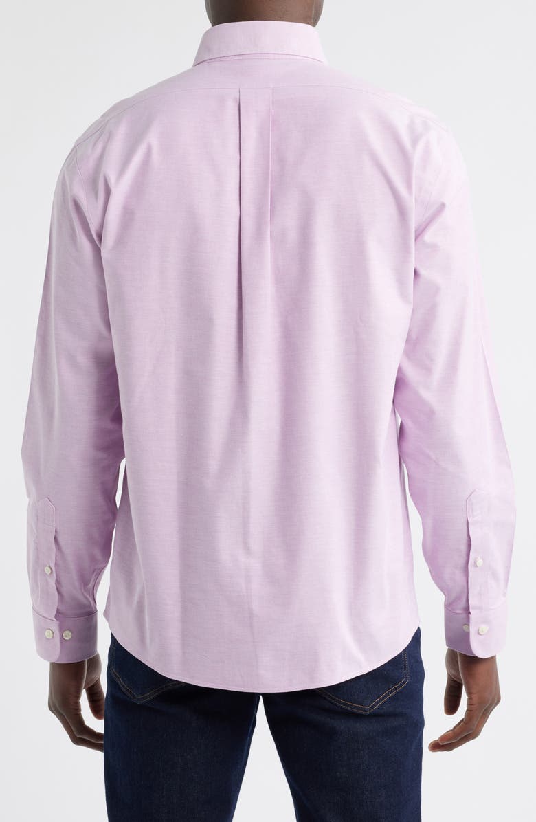 Brooks Brothers Non-Iron Regular Fit Stretch Cotton Button-Down Oxford Shirt, Alternate, color, Bodacious