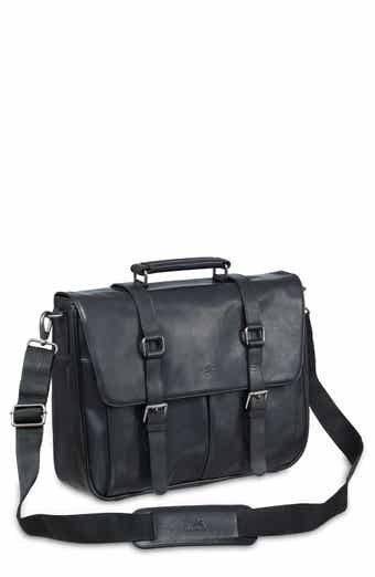 Mancini Flap Leather Briefcase
