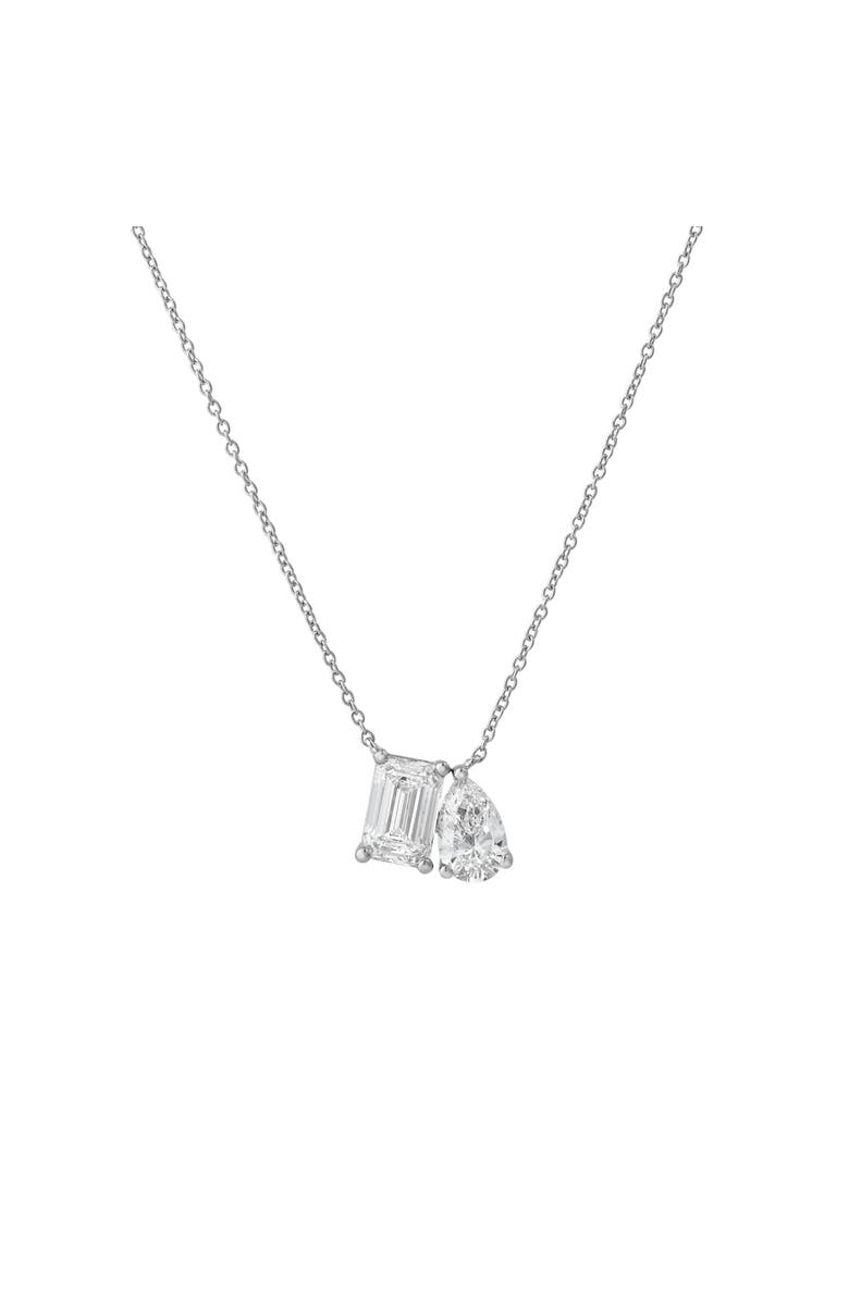 LuvMyJewelry Aurelia 14K Gold Lab Grown Diamond Toi Et Moi Necklace - 1 Ct, Main, color, 