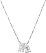 LuvMyJewelry Aurelia 14K Gold Lab Grown Diamond Toi Et Moi Necklace - 1 Ct