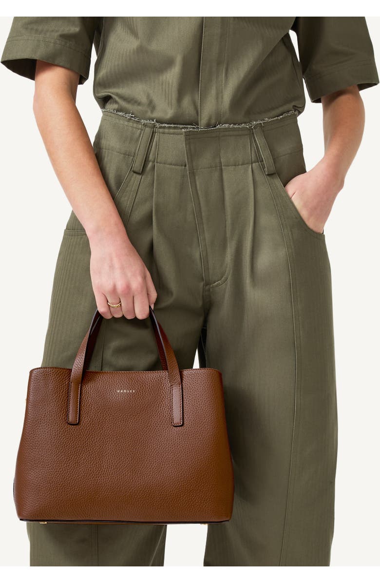 Radley Dukes Place Medium Ziptop Satchel Bag, Alternate, color, Saddle