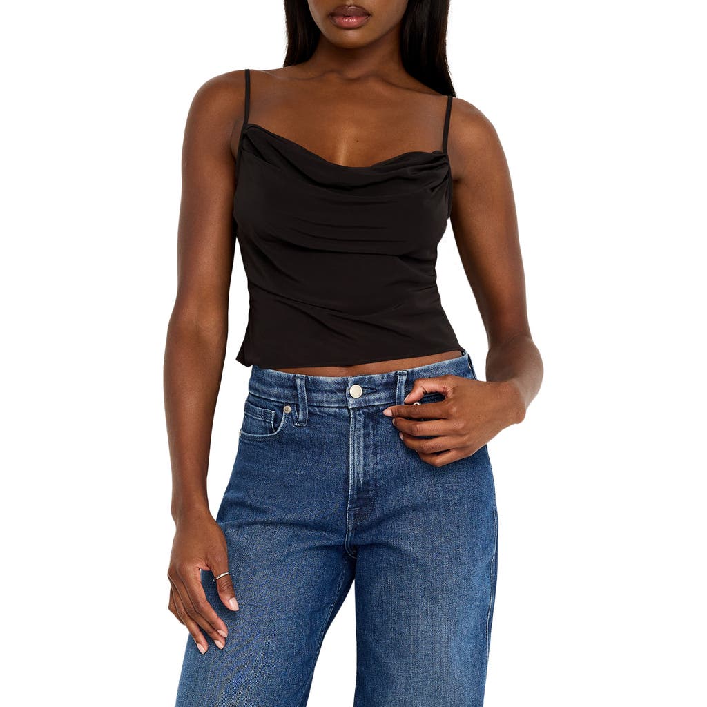 GOOD AMERICAN GOOD AMERICAN COWL NECK BIAS CUT CHIFFON CAMISOLE