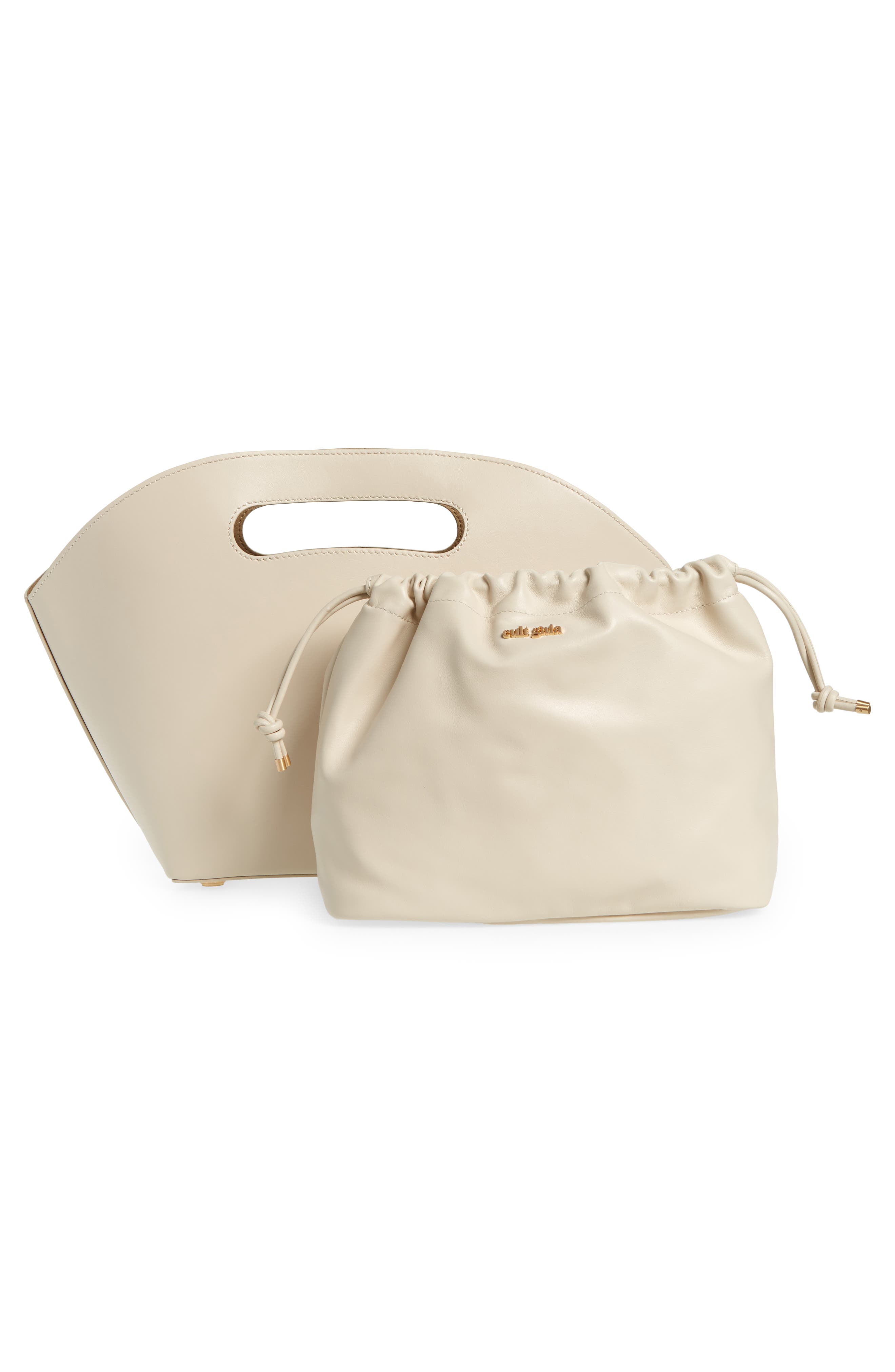 Cult Gaia The Melrose Leather Top Handle Bag, Alternate, color, 