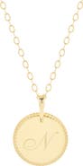 Brook and York Milia Initial Pendant Necklace