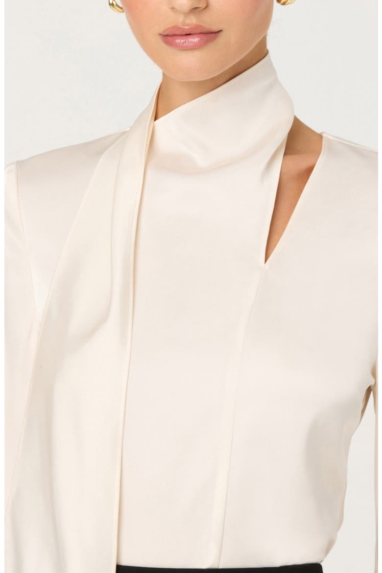 Felista Scarf Neck Long Sleeve Shirt, Alternate, color, OFF WHITE