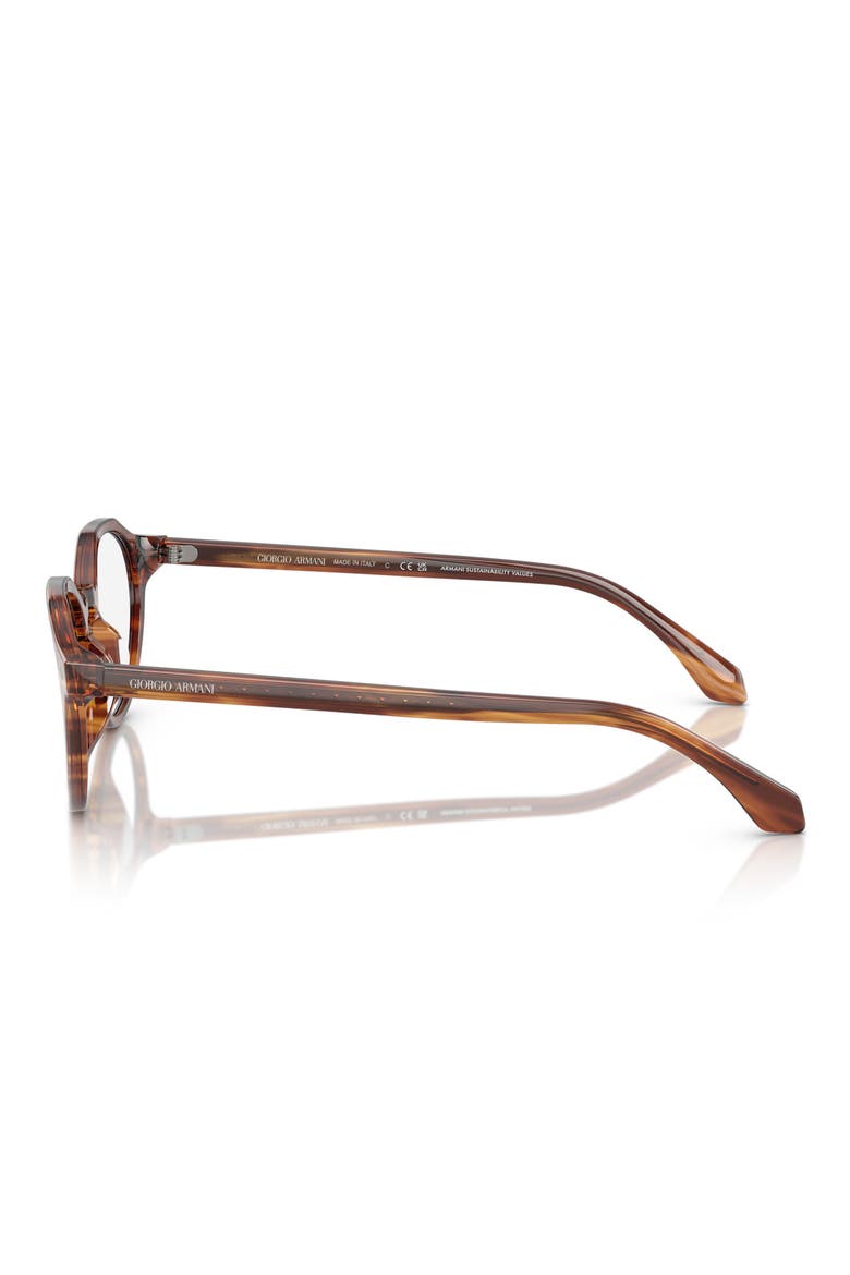 47mm Small Phantos Optical Glasses, Alternate, color, STRIPED BROWN / DEMO LENS