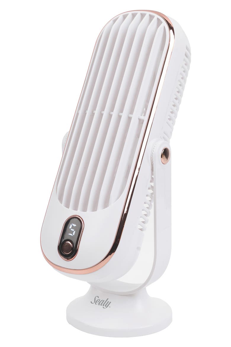 Dual Swivel Desk Fan, Alternate, color, WHITE
