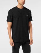 PHILIPP PLEIN Round Neck Jacquard T-Shirt Crest Men