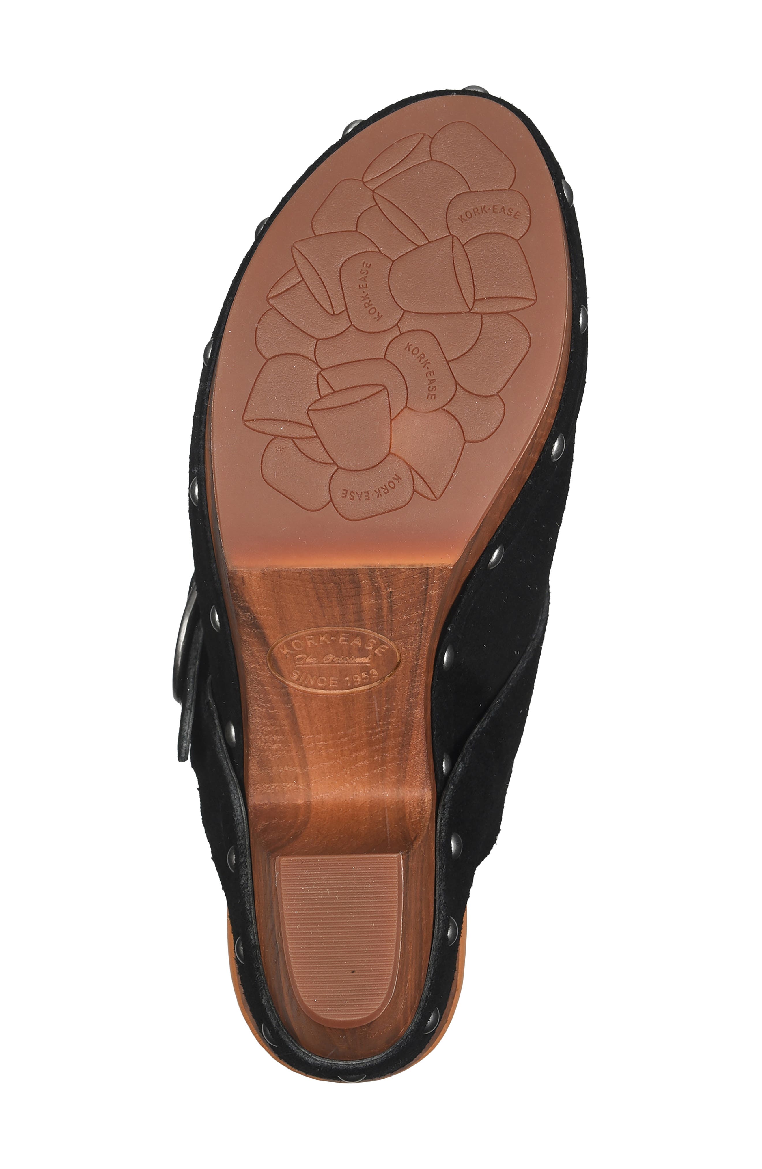 Gemini Leather Clog, Alternate, color, BLACK SUEDE