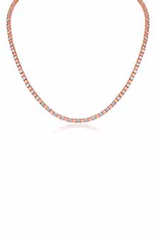 CZ by Kenneth Jay Lane Round Cubic Zirconia Station Tennis Necklace