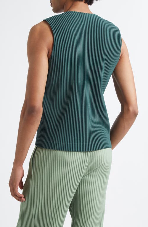 Issey Miyake Homme Plissé Tailored Pleats 1 Vest In Evergreen