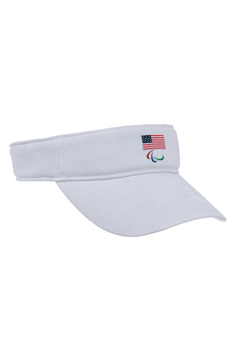 Nike Men's Nike White U.S. Paralympics Ace Adjustable Visor, Alternate, color, White