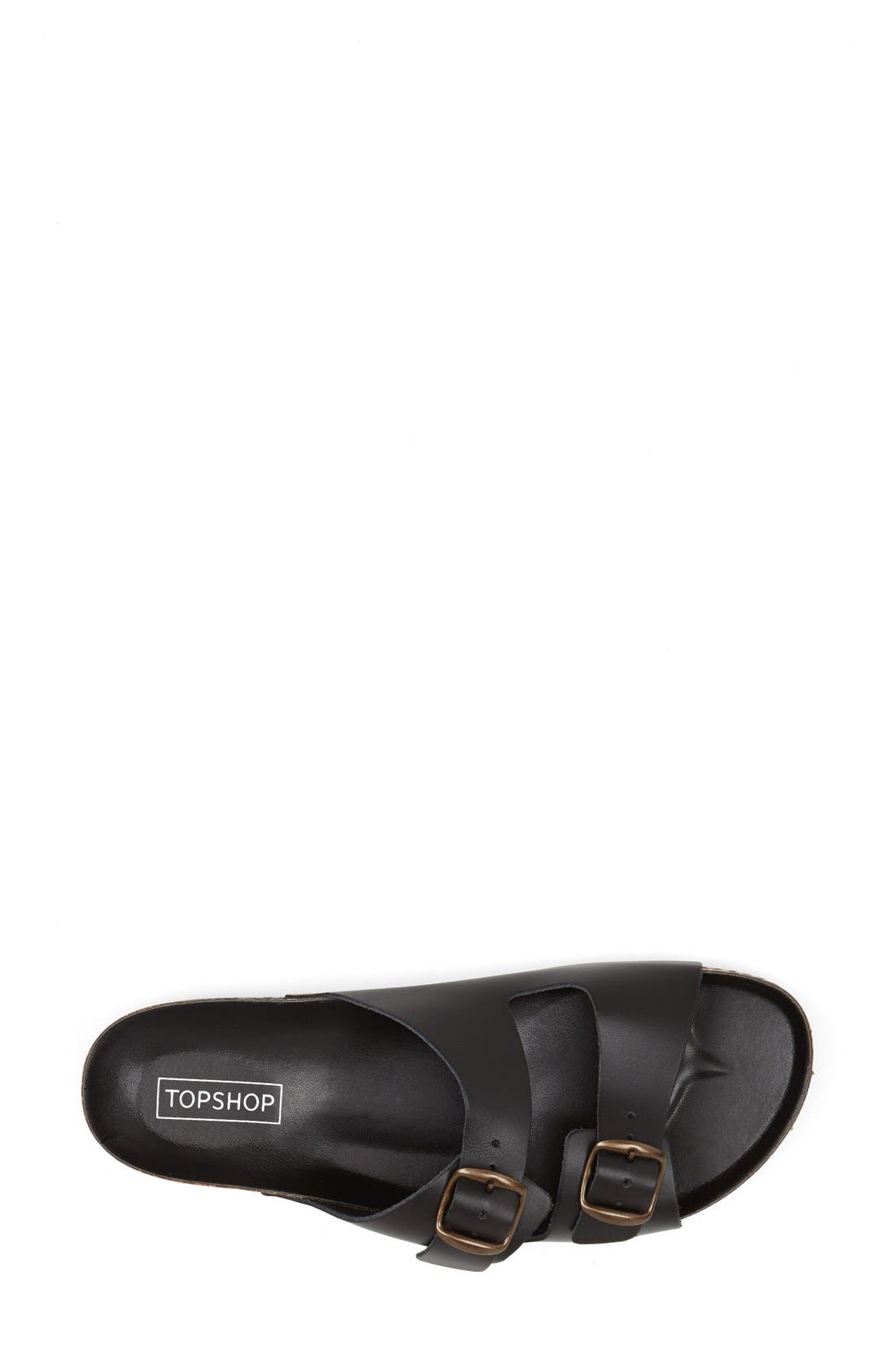 Topshop 'Heights' Leather Sandal, Alternate, color, 